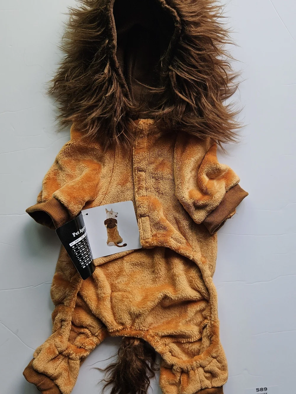 Pet Apparel Lion Dog Costume, a plush fleece